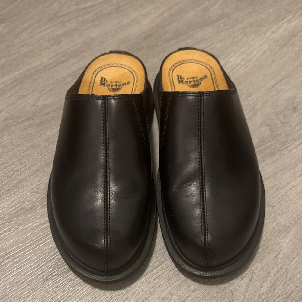 Dr. Martens Black Leather Slip-On Loafers